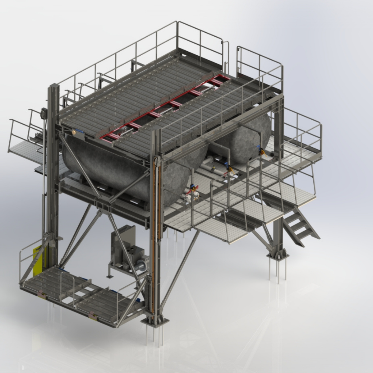3DLOGY Çelik Konstrüksiyon De-icing Tanker İkmal İstasyonu